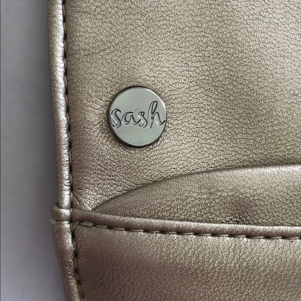 SASH Champagne Gold Travel Crossbody Sling Bag, Excellent - Picture 5 of 11